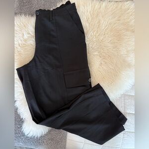 Liverpool Black Wide Leg Cargo Pants